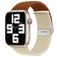 Mobigear Braided Dual Bracelet Nylon Apple Watch Fermeture à pince - 49/46/45/44 mm - Marron / Lumière stellaire