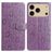 Mobigear Flowers Housse iPhone 17 Pro Etui Porte-Monnaie - Violet