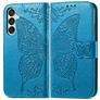 Mobigear Butterfly Housse Samsung Galaxy M15 Etui Porte-Monnaie - Bleu