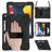 Mobigear SureGrip XGuard Coque iPad 9 (2021) Coque arrière en Plastique rigide,Silicone + Porte-crayon + Bandoulière + Support Amovible - Noir