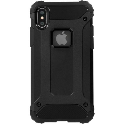 Mobiparts Rugged Shield Coque iPhone XS Coque arrière Rigide Anti-Chocs - Noir