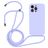 Mobigear Lanyard iPhone 15 Pro Coque avec cordon en Silicone - Violet
