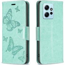 Mobigear Butterfly Housse Xiaomi Redmi Note 12 Etui Porte-Monnaie - Vert