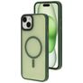 Mobiparts Hardcover Coque iPhone 15 Plus MagSafe Coque arrière Rigide - Satin Green