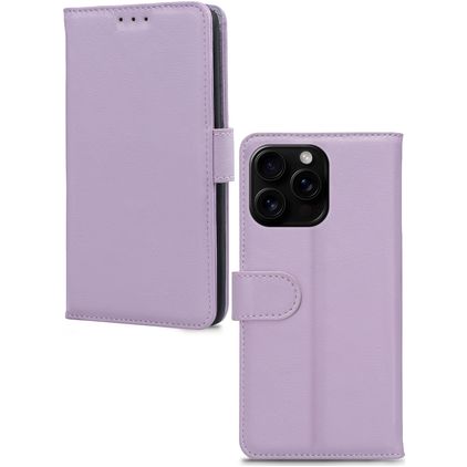Mobilize Premium Gelly Housse iPhone 16 Pro Max Etui Porte-Monnaie - Violet