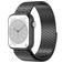 Mobigear London Bracelet Acier Apple Watch Fermeture magnétique - 42/41/40/38 mm - Noir