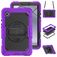 Mobigear SureGrip Xtreme Samsung Galaxy Tab A9 (2023) Plastique rigide / Silicone Coque arrière + Bandoulière + Support - Violet