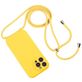 Mobigear Lanyard iPhone 14 Pro Coque avec cordon en Silicone - Jaune