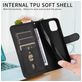 Mobigear Zipper Housse iPhone 17 Pro Etui Porte-Monnaie - Noir