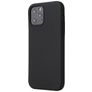 Mobigear Rubber Touch Coque iPhone 12 Coque arrière en Silicone - Noir