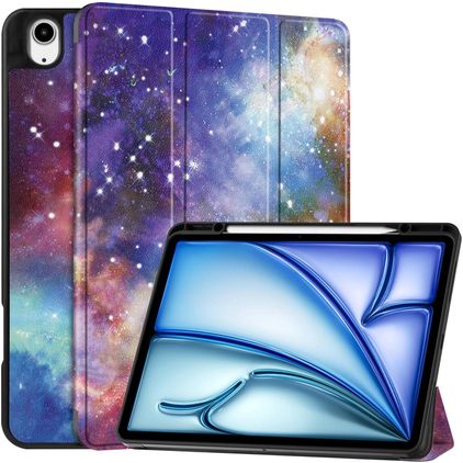 Mobigear Tri-Fold Coque iPad Air 13 Pouces (2026) Etui + Porte-crayon - Milky Way Nebula