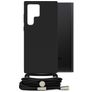 Mobilize Lanyard Gelly Samsung Galaxy S22 Ultra Coque avec cordon en TPU Souple - Noir
