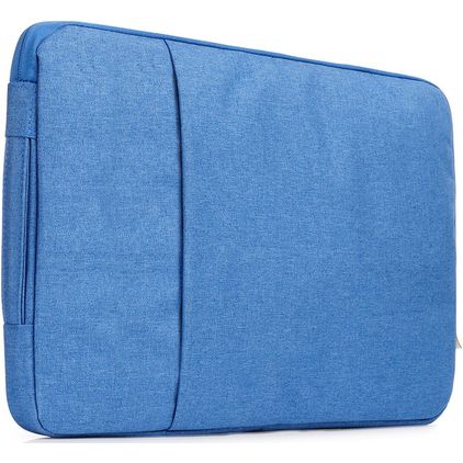 Mobigear Denim Zipper Pochette Ordinateur portable (max 23 cm x 31 cm) Housse ordinateur - Bleu