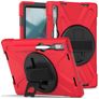 Mobigear SureGrip XGuard Coque Lenovo Tab P11 Pro Gen 2 Coque arrière en Plastique rigide,Silicone + Porte-crayon + Support Amovible - Rouge