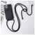 Mobigear Lanyard Card iPhone 15 Pro Max Coque avec cordon en Silicone et Porte-Cartes - Noir