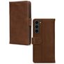 Mobilize Wallet Housse Samsung Galaxy S23 Etui en Cuir Véritable Porte-Monnaie - Marron