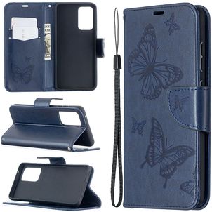 Mobigear Butterfly Housse Samsung Galaxy A52s 5G Etui Porte-Monnaie - Bleu