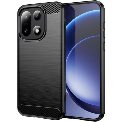 Mobigear Brushed Slim Coque OnePlus 15 Coque arrière en TPU Souple - Noir
