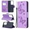 Mobigear Butterfly Housse Samsung Galaxy S21 Ultra Etui Porte-Monnaie - Violet