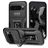 Mobigear Armor Ring Cam Slide Google Pixel 9 Pro XL Plastique rigide Coque arrière Antichoc avec bague de maintien et cache caméra coulissant - Noir