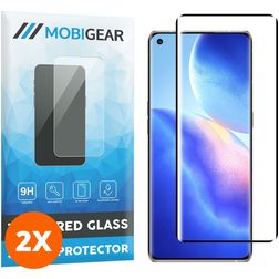 Mobigear Premium OPPO Find X3 Neo Verre trempé Protection d'écran - Compatible Coque - Noir (Lot de 2)