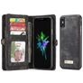 Caseme 008 Housse iPhone X Etui avec Coque Détachable Porte-Monnaie - Noir