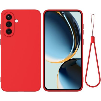 Mobigear Rubber Touch Coque Samsung Galaxy A57 Coque arrière en Silicone - Rouge