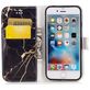 Mobigear Marble Housse iPhone SE (2020) Etui Porte-Monnaie - Noir