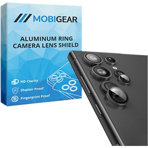 Mobigear Single Samsung Galaxy S24 Ultra Verre trempé Protection Objectif Caméra - Compatible Coque - Noir