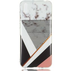 Mobigear Marble Coque Huawei Y5 (2019) Coque arrière en TPU Souple - Stripes