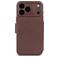 Decoded Detachable Wallet Housse iPhone 17 Pro Max MagSafe Etui avec Coque Détachable en Cuir Véritable Porte-Monnaie - Chocolate Brown