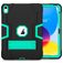 Mobigear ShieldStand Coque iPad 10 (2022) Coque arrière en Plastique rigide,Silicone + Support Amovible - Vert / Bleu Marin