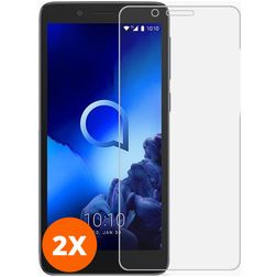 Mobigear Alcatel 1C (2019) Verre trempé Protection d'écran - Compatible Coque (Lot de 2)