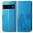Mobigear Clover Google Pixel 7 Étui Portefeuille - Bleu