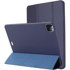 Mobigear Tri-Fold Gel Coque iPad Pro 12.9 Pouces (2021) Etui en TPU,Similicuir - Bleu