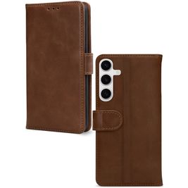 Mobilize Wallet Housse Samsung Galaxy S24 Etui en Cuir Véritable Porte-Monnaie - Marron