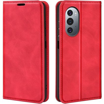 Mobigear Retro Slim Housse Motorola Edge X30 Etui Porte-Monnaie - Rouge