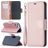 Mobigear Litchi Wallet Book Case Rose Gold Apple iPhone 12/12 Pro
