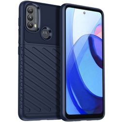 Mobigear Groove Coque Motorola Moto E40 Coque arrière en TPU Souple - Bleu