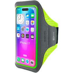 Mobiparts Comfort Fit Brassard Téléphone iPhone 17 Brassard Coque de Sport en Neoprène - Vert