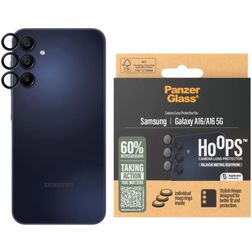 PanzerGlass Hoops Samsung Galaxy A16 Verre trempé Protection Objectif Caméra - Compatible Coque - Noir