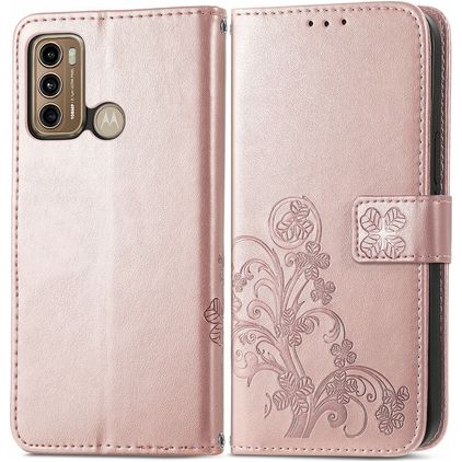 Mobigear Clover Housse POCO X3 GT Etui Porte-Monnaie - Rose doré