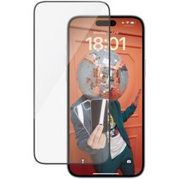 PanzerGlass Ultra-Wide Fit iPhone 15 Plus Verre trempé Protection d'écran - Compatible Coque - Noir