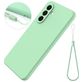Mobigear Rubber Touch Coque Samsung Galaxy A56 Coque arrière en Silicone - Vert