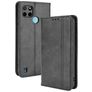 Mobigear Sensation Housse Realme C21Y Etui Porte-Monnaie - Noir