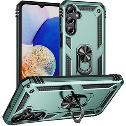 Mobigear Armor ring Samsung Galaxy A16 Plastique rigide Coque arrière Antichoc avec bague de maintien - Vert