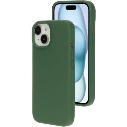 Mobiparts Coque iPhone 15 Coque arrière en Silicone - Forest Green