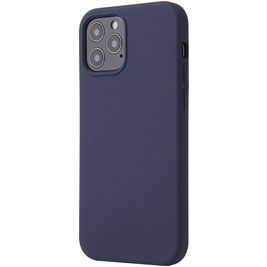 Mobigear Rubber Touch Coque iPhone 12 Pro Coque arrière en Silicone - Dark Blue