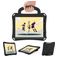 Mobigear Football Coque iPad Air 11 Pouces (2025) Coque arrière en EVA + Bandoulière + Support Amovible - Noir