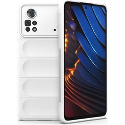Mobigear Bumpy Coque POCO X4 Pro 5G Coque arrière en TPU Souple - Blanc